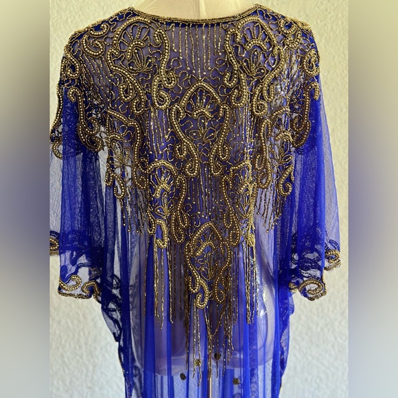 Kimono 👘 Cover Up. Free Size. One Size. Gold Gemstones 💎 - Picture 5 of 6